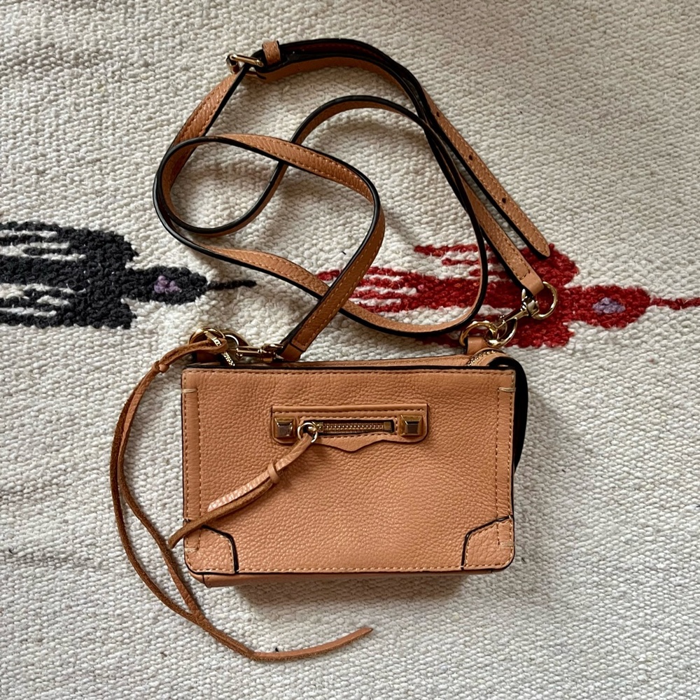 Rebecca Minkoff SAMPLE Micro Regan Satchel Crossbody in Butter Rum